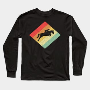 Retro Vintage 80s Horse Riding Gift For Horse Riders Long Sleeve T-Shirt